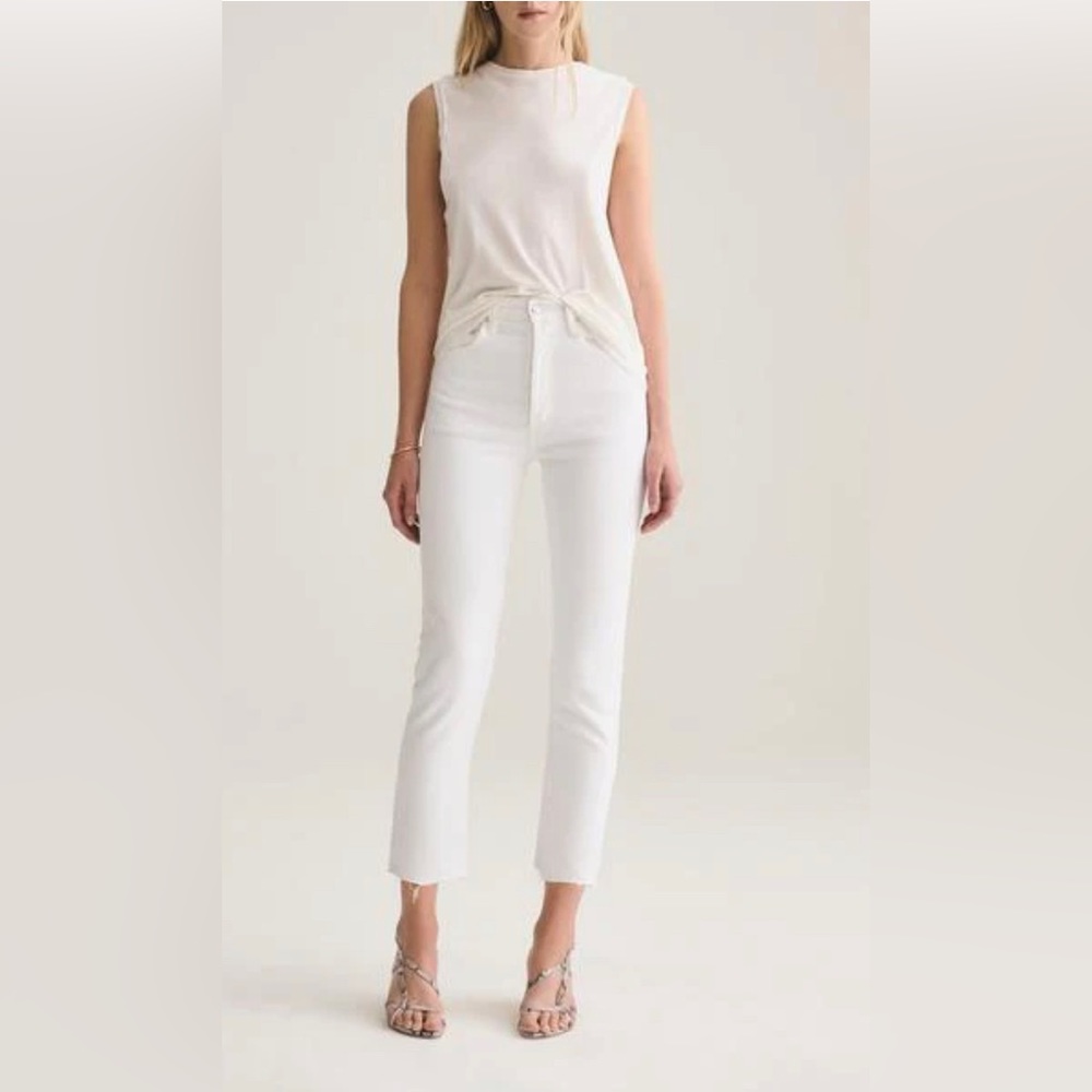 Agolde Riley High Rise Straight Crop Jeans - Picture 2 of 7